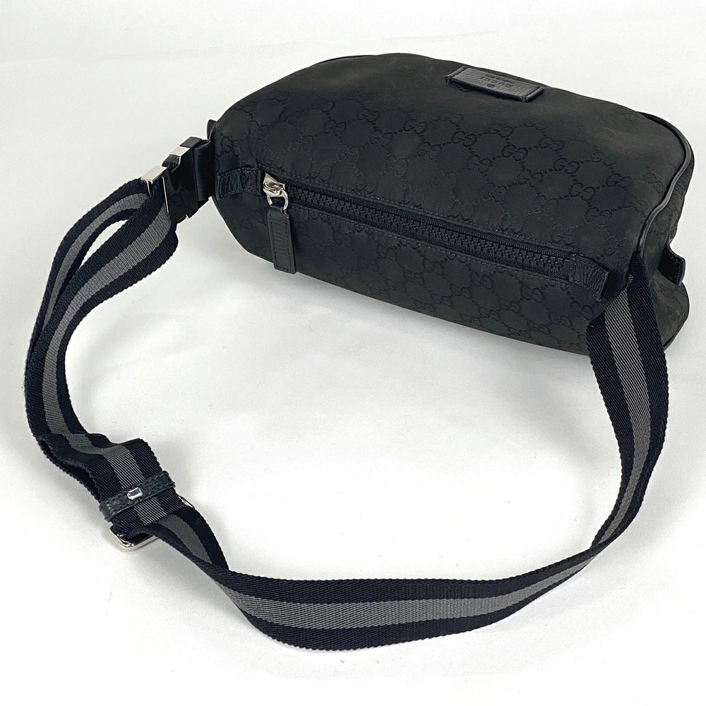 Gucci waist Crossbody Bum GG web Body Belt black bag Sherry